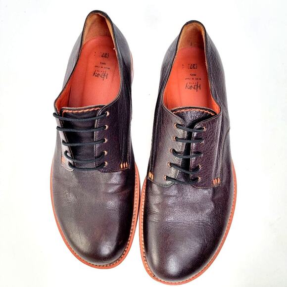 Barneys New York x Henry Cuir Italian Designer Oxford Shoes - 6 - Picture 2 of 7
